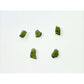 Moldavite Chip Necklace with Hole | Gold or Silver Detail | Free Stainless Steel Chain