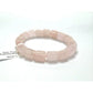 Faceted Rose Quartz Barrel Bracelet | Natural Crystal Gemstone