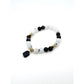 Rainbow Moonstone & Obsidian Protection Bracelet with Black Tourmaline Charm