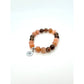 Sunstone & Smoky Quartz Protection Bracelet with Evil Eye