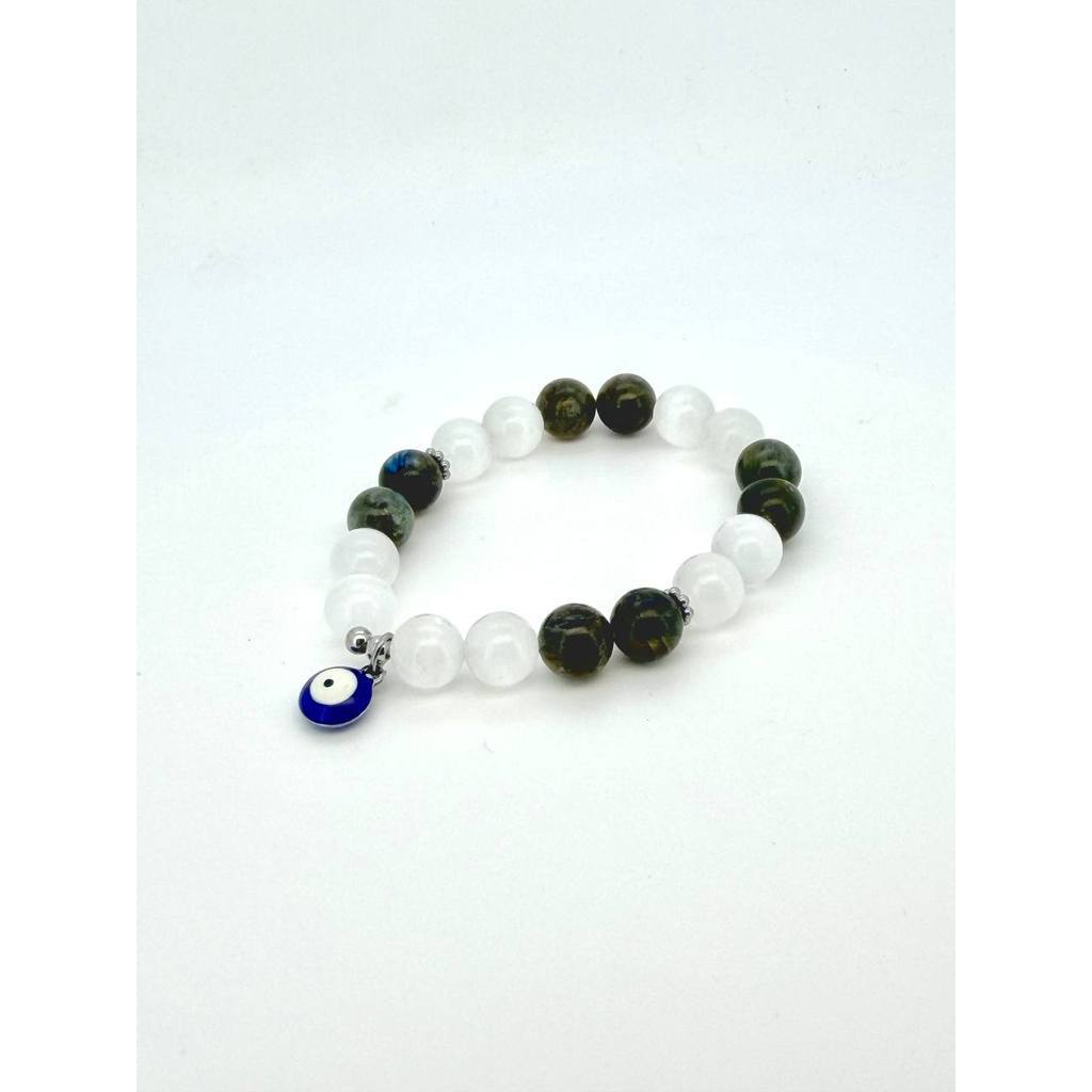 Selenite Satin Spar & Labradorite Protection Bracelet