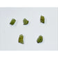 Moldavite Chip Necklace with Hole | Gold or Silver Detail | Free Stainless Steel Chain
