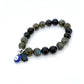 Obsidian & Labradorite Protection Bracelet with Evil Eye & Black Tourmaline Charm