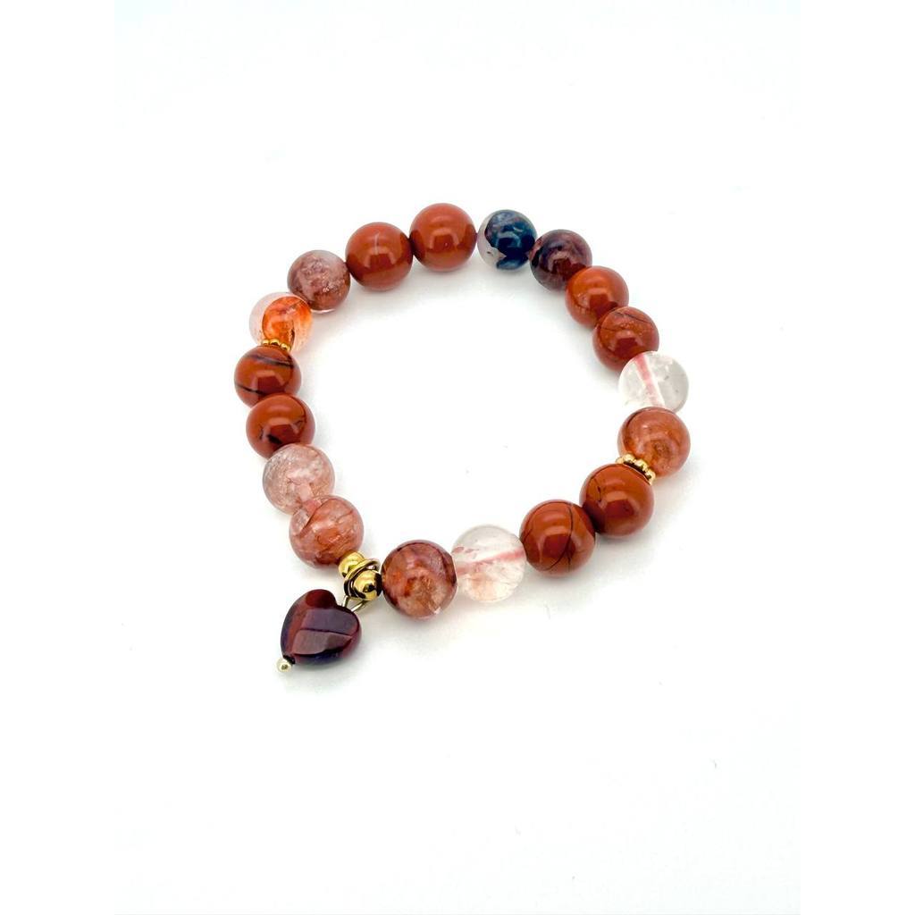 Fire Quartz & Red Jasper Protection Bracelet – Ghost Month & Everyday Wear