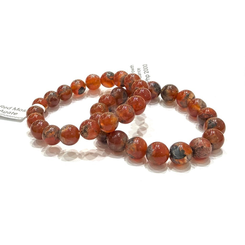 Rare Red Moss Agate Bracelet | Natural Crystal Gemstone