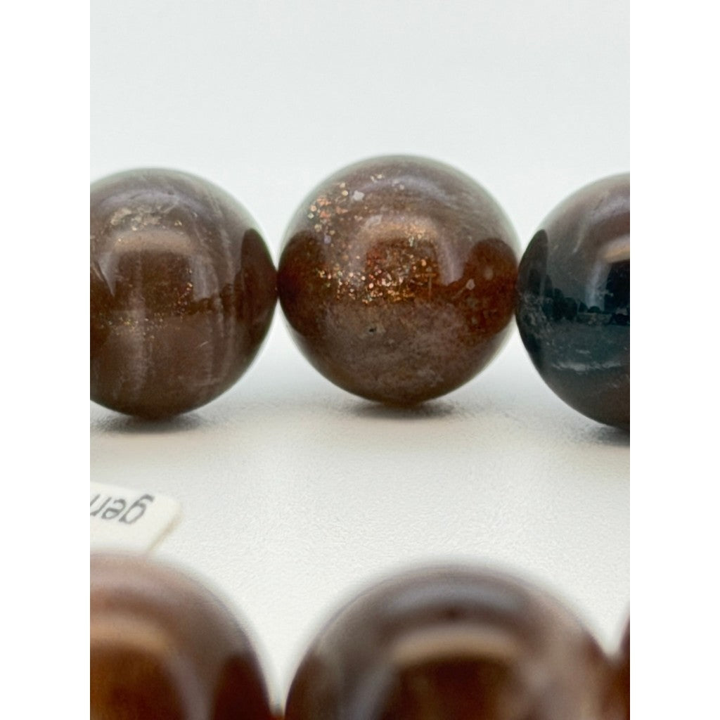 Natural Arusha Sunstone Bracelet – 14mm Large Beads
