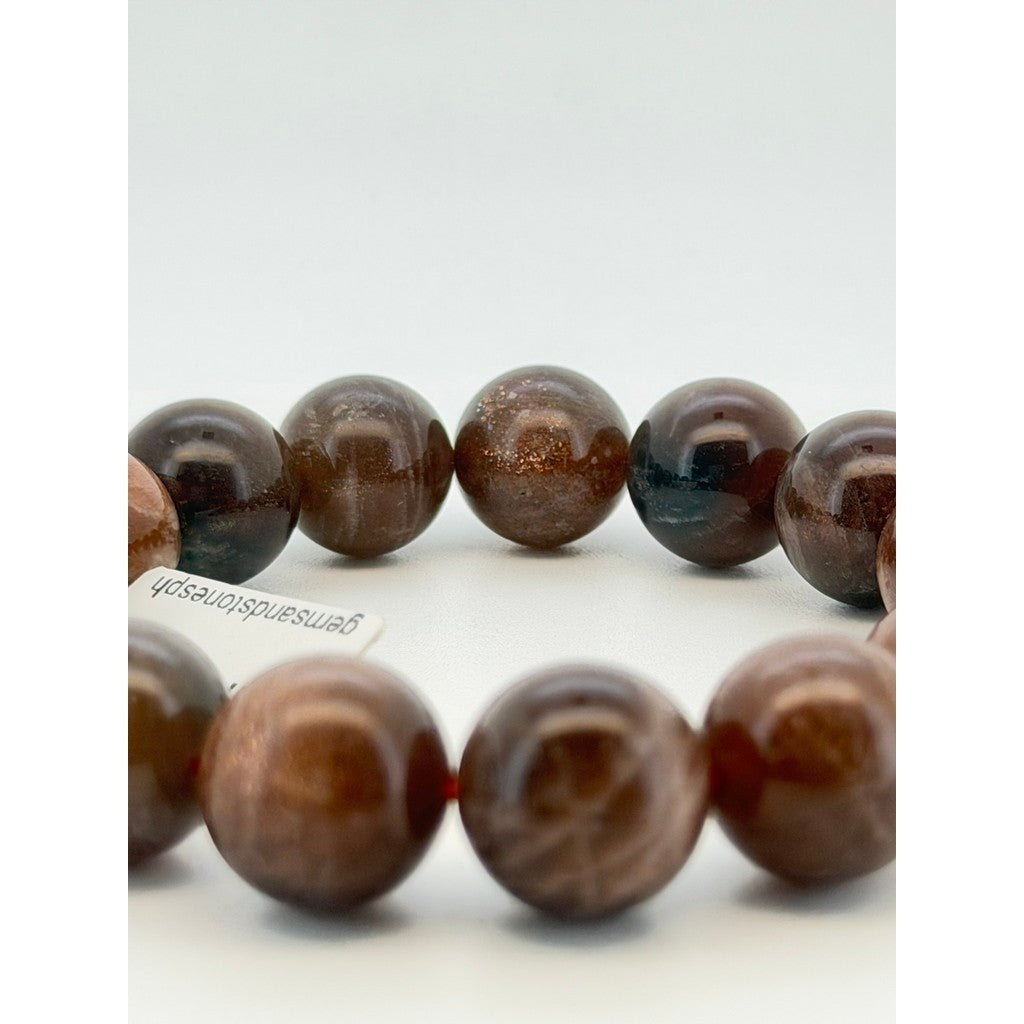 Natural Arusha Sunstone Bracelet – 14mm Large Beads