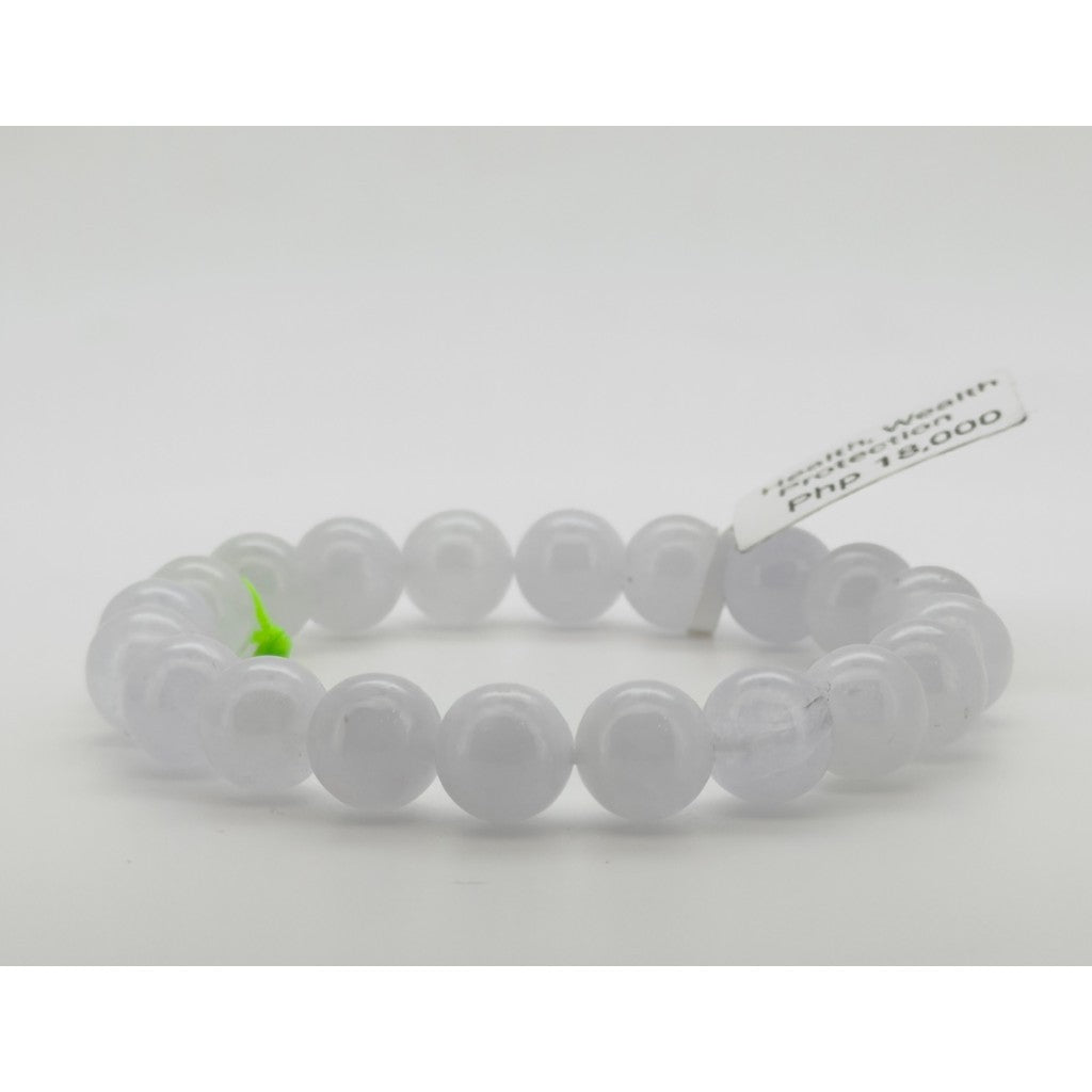 High Quality Icy White Jade Bracelet | Natural White Jade