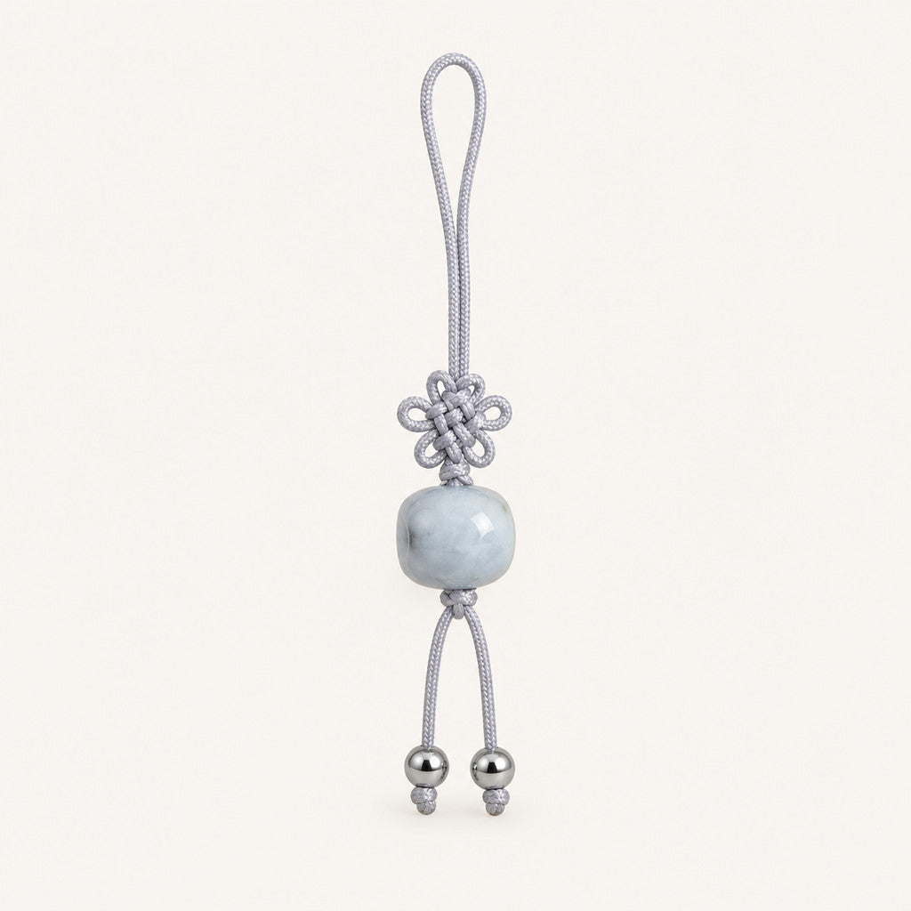 Dainty Jadeite Jade Barrel Bag / Phone Charm