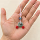 Evil Eye Jade Donut Bag Charm hand made
