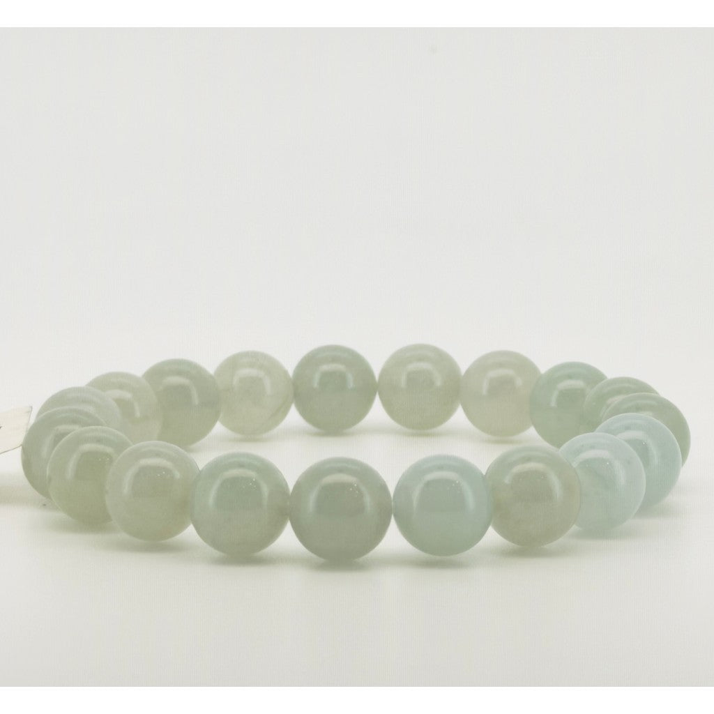 Icy Green Jadeite Bracelet 10mm with Certificate | Natural Jadeite with certificate