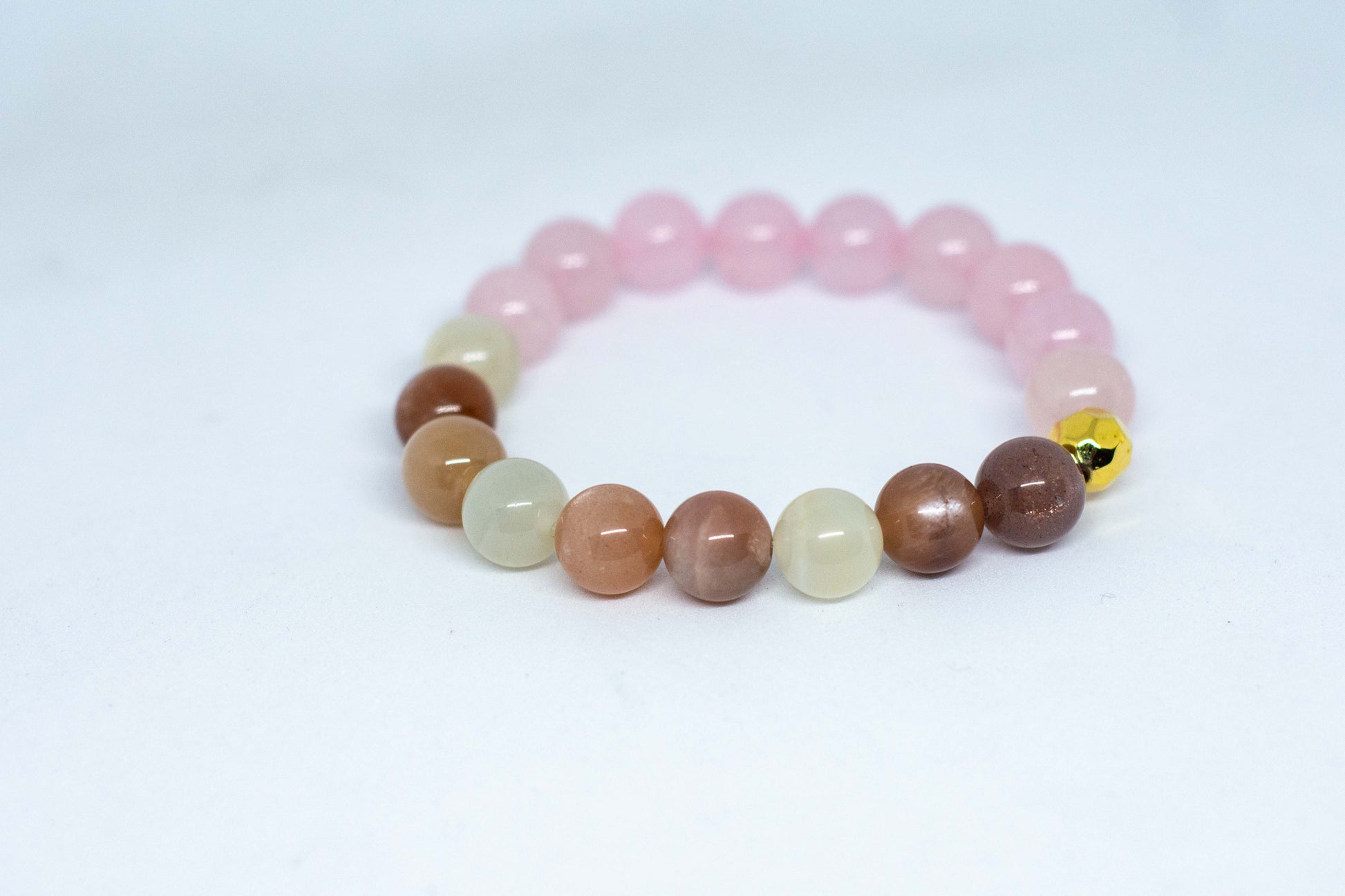 Moonstone and Madagascar Rose quartz gemstone (FERTILITY) - Gems & stones ph