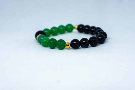 Aventurine and Onyx gemstone bracelet (Luck and Protection) - Gems & stones ph