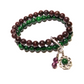 Garnet and Malachite Double Layer with Star Charm