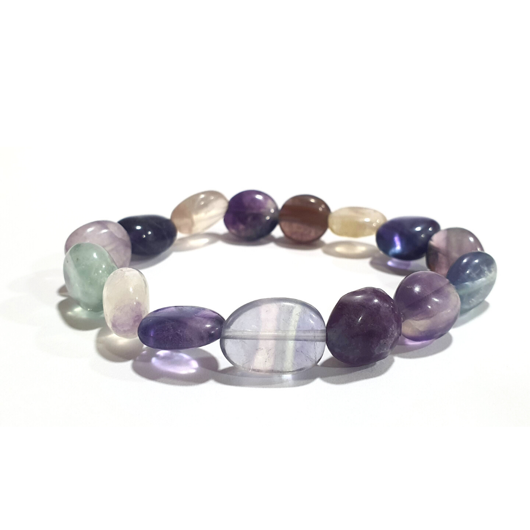 Flourite pebbles Gemstone bracelet