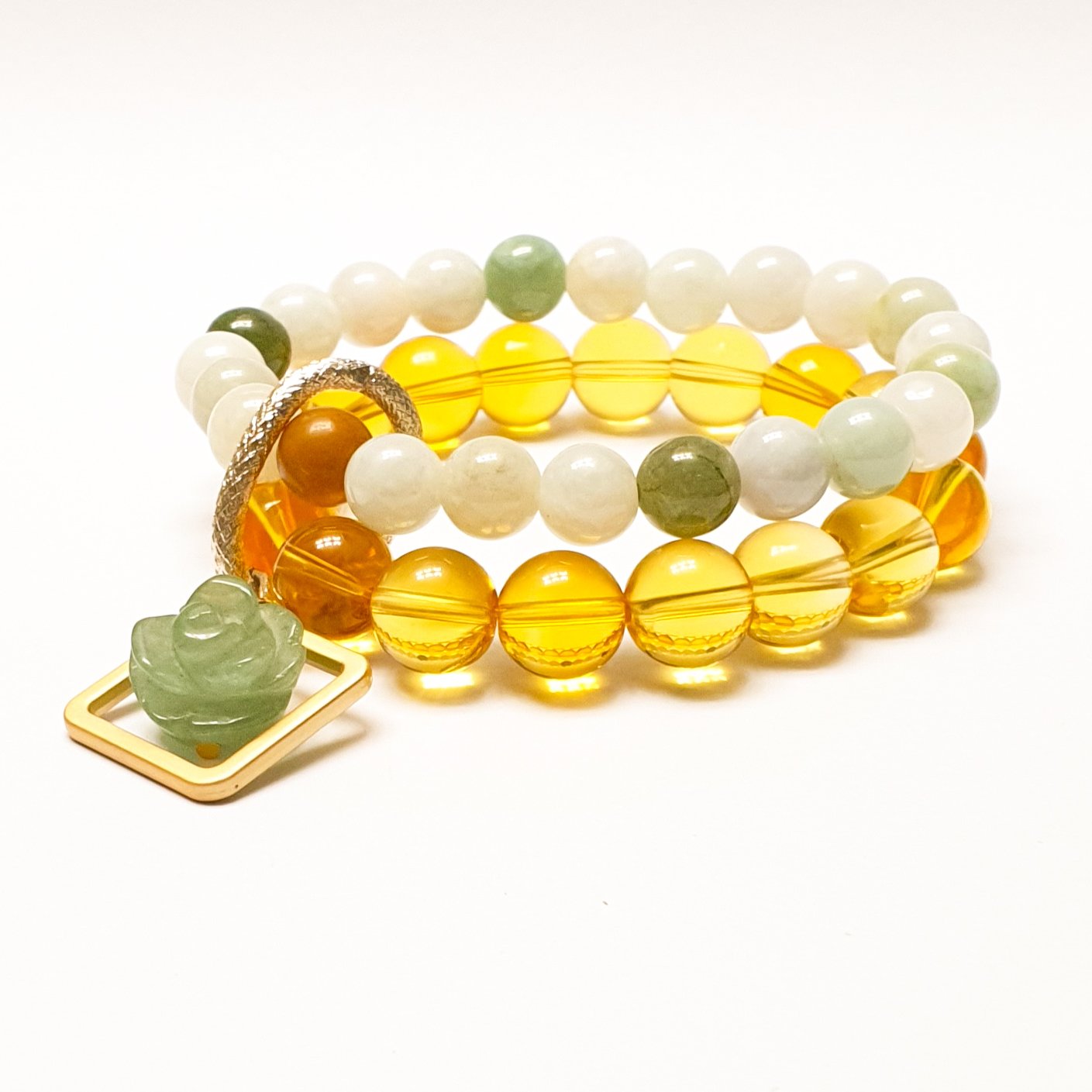 Jade and citrine bracelet sale