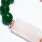 Madagascar rose quartz and green agate with rose quartz accent gemstone bracelet - Gems & stones ph