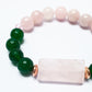 Madagascar rose quartz and green agate with rose quartz accent gemstone bracelet - Gems & stones ph