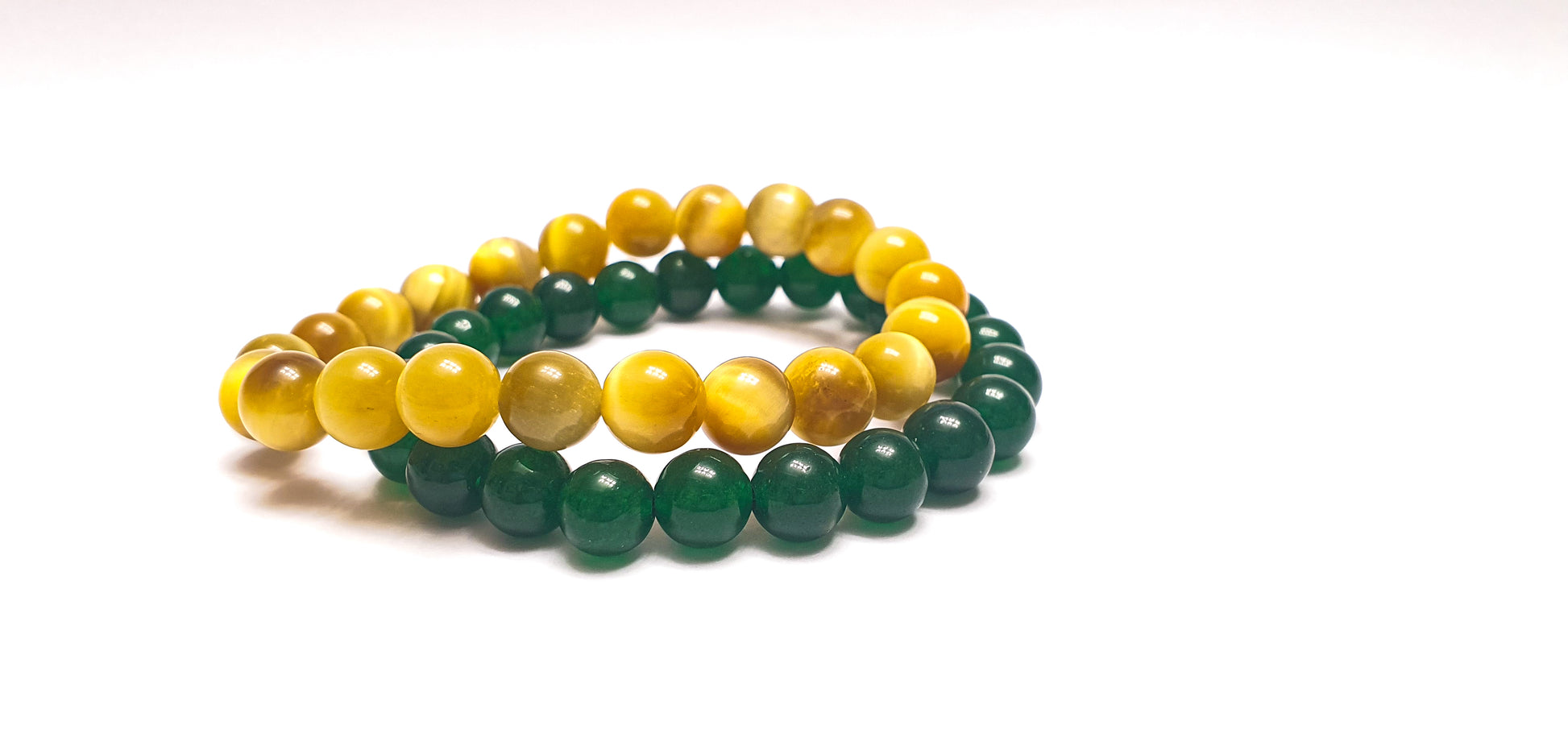 Golden tiger's eye and aventurine bundle bracelet - Gems & stones ph