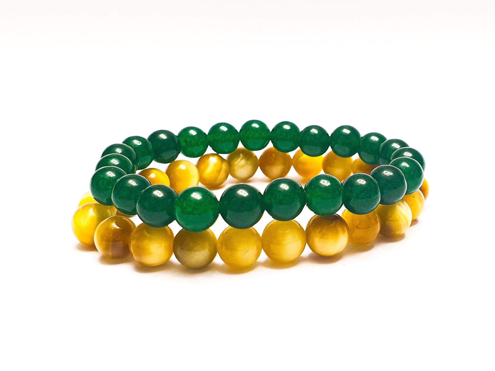 Golden tiger's eye and aventurine bundle bracelet - Gems & stones ph