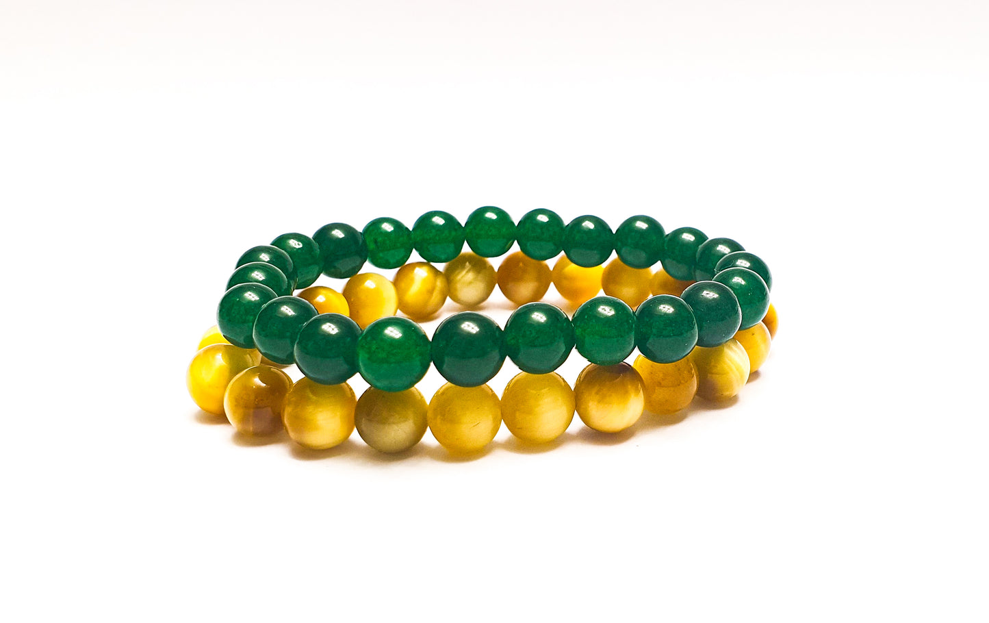 Golden tiger's eye and aventurine bundle bracelet - Gems & stones ph