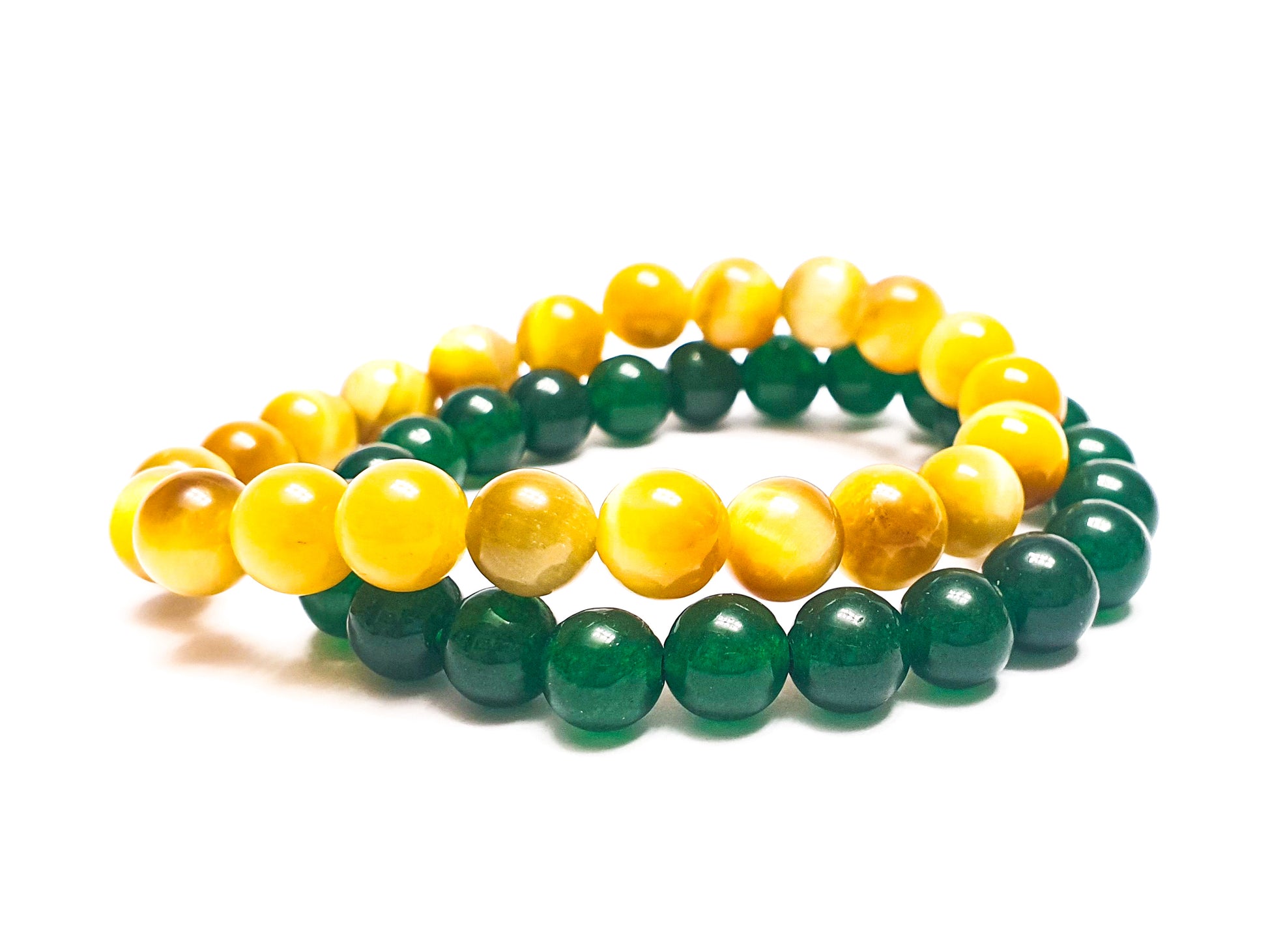 Golden tiger's eye and aventurine bundle bracelet - Gems & stones ph