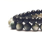 10mm Eagle eye and Matte black onyx bundle bracelet - Gems & stones ph