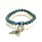 apatite and white onyx double layer combination bracelet - Gems & stones ph