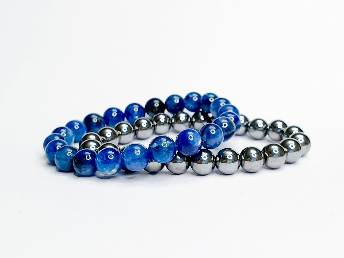 8mm Kyanite and Terahertz bundle bracelet - Gems & stones ph