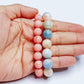 12mm Morganite and Chalcedony bundle bracelet - Gems & stones ph