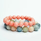 12mm Morganite and Chalcedony bundle bracelet - Gems & stones ph