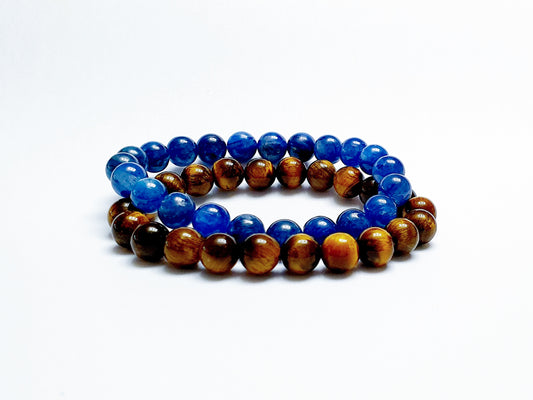 Tiger's eye and kyanite bundle bracelet - Gems & stones ph
