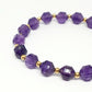 Amethyst with gold filled spacer gemstone bracelet - Gems & stones ph