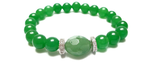 Aventurine with accent gemstone bracelet - Gems & stones ph