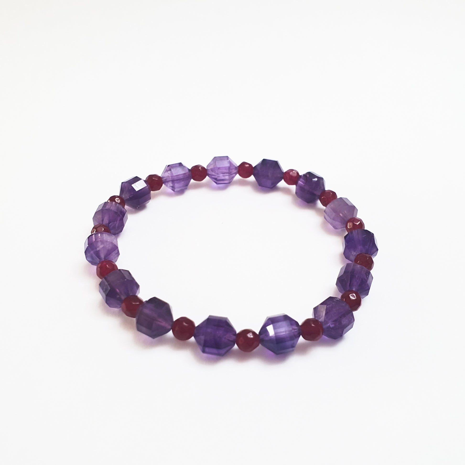 Amethyst with ruby quartz gemstone bracelet - Gems & stones ph