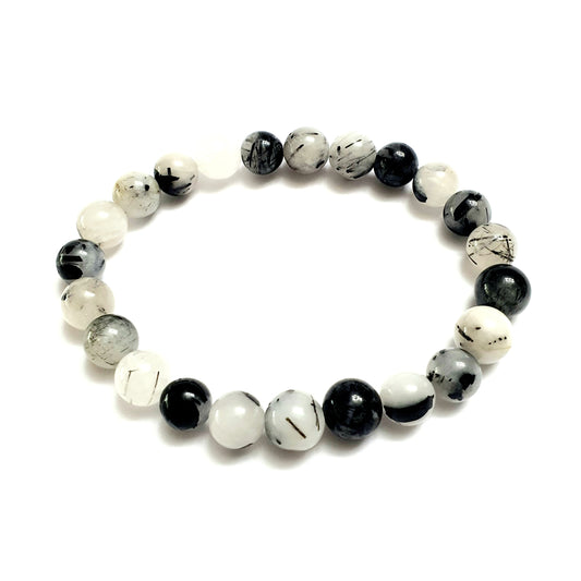 Tourmalated quartz gemstone bracelet - Gems & stones ph