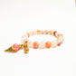 Sakura agate with leaf accent gemstone bracelet - Gems & stones ph