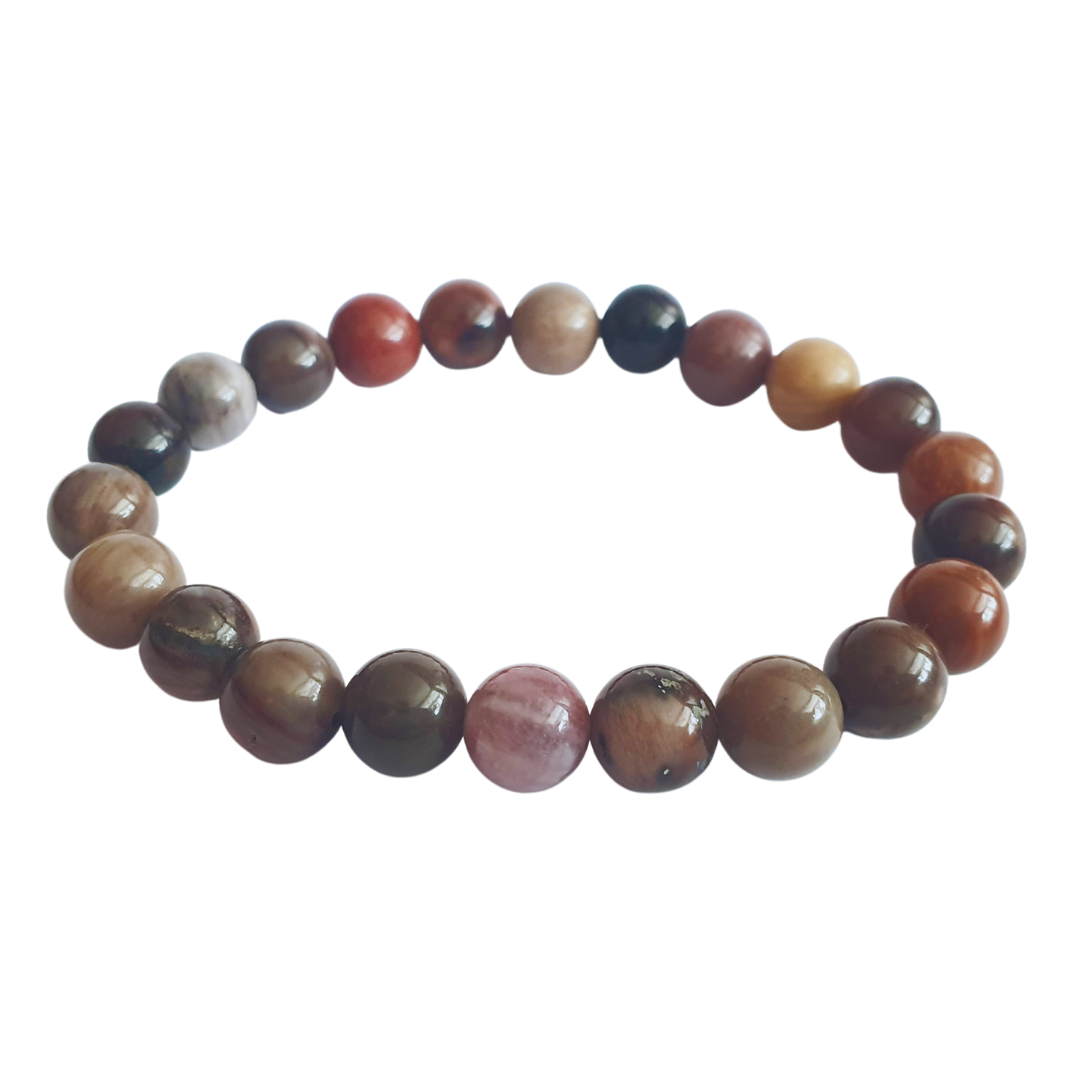 Petrified wood gemstone bracelet - Gems & stones ph