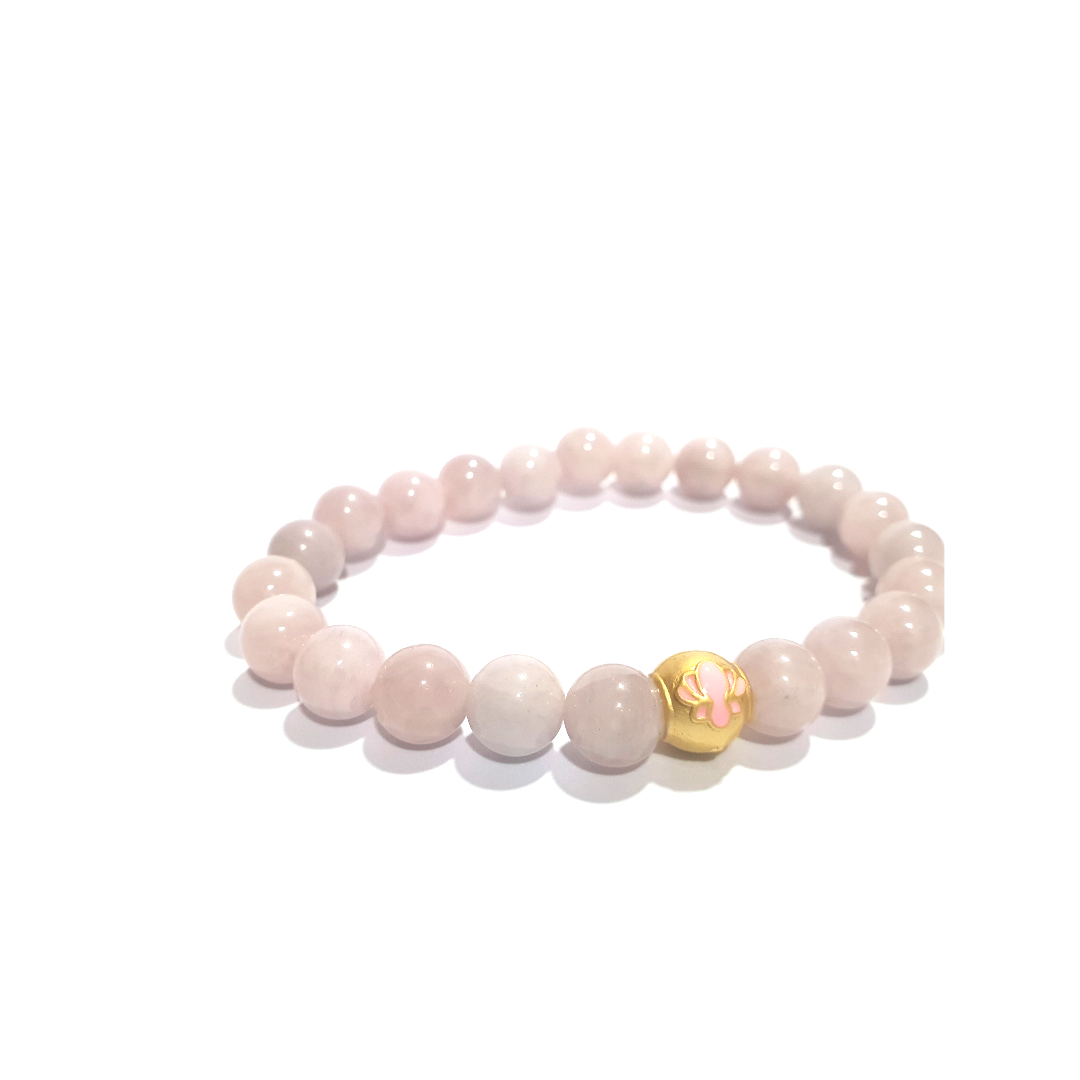 Rose Quartz with Charm