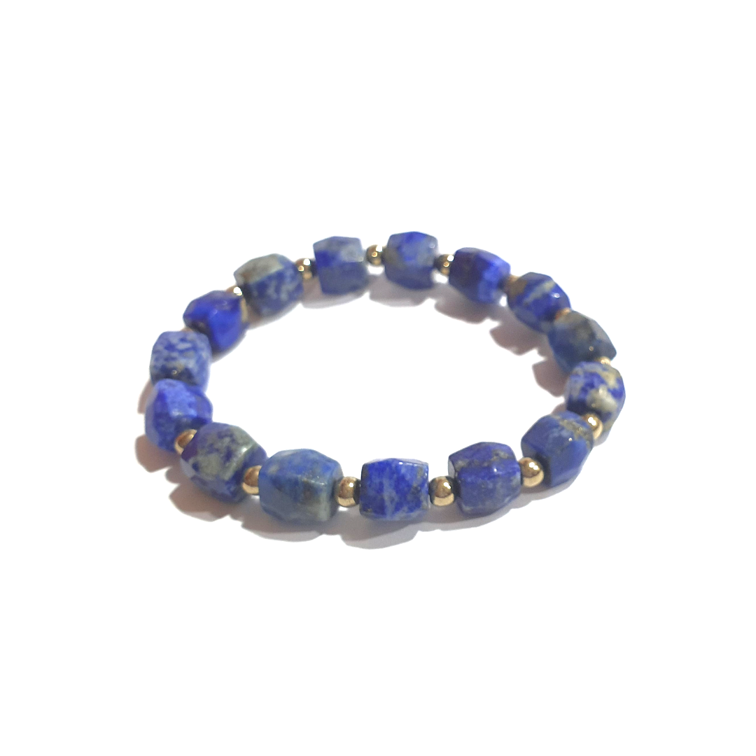 Lapis Lazuli and hematite gemstone bracelet