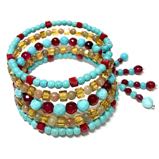 Turquentine 3 layer circlet gemstone bracelet - Gems & stones ph