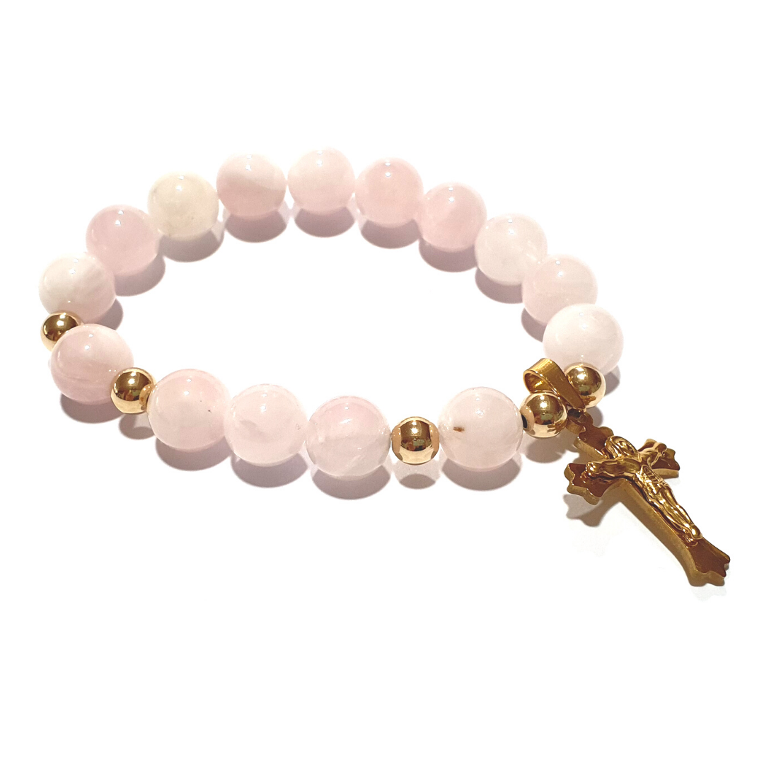 Rose rosary bracelet discount