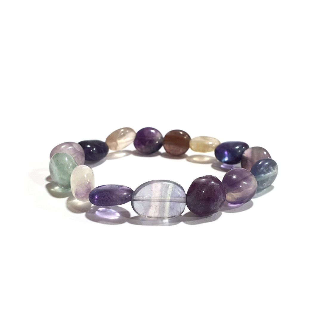 Flourite pebbles Gemstone bracelet