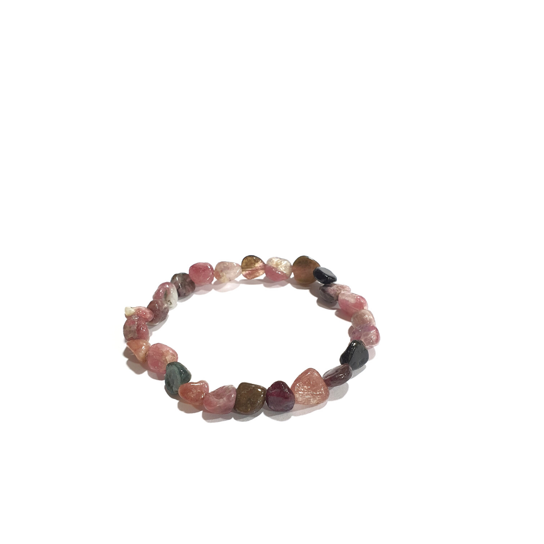 Mixed Tourmaline pebbles Gemstone bracelet