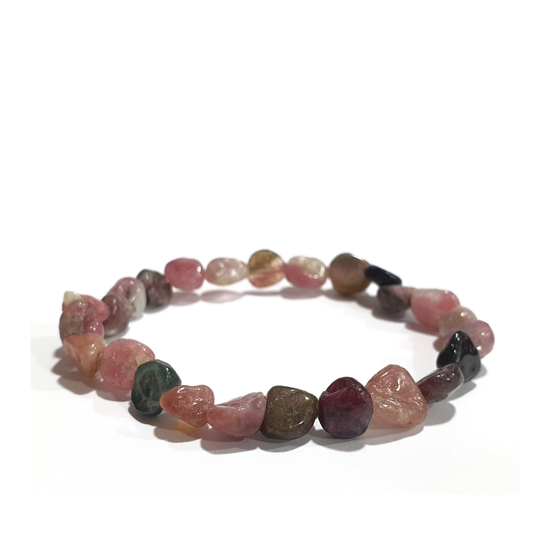 Mixed Tourmaline pebbles Gemstone bracelet