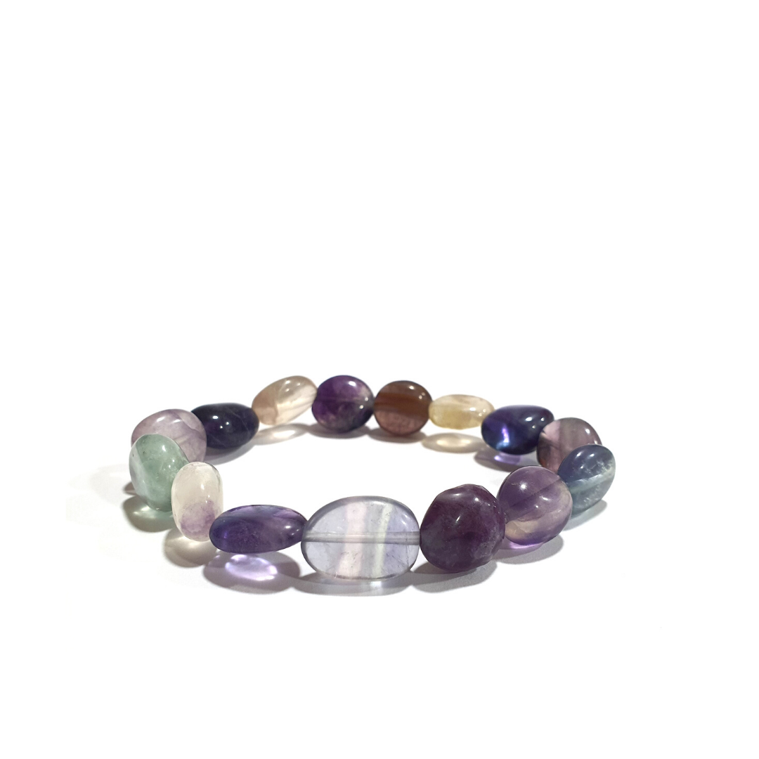 Flourite pebbles Gemstone bracelet