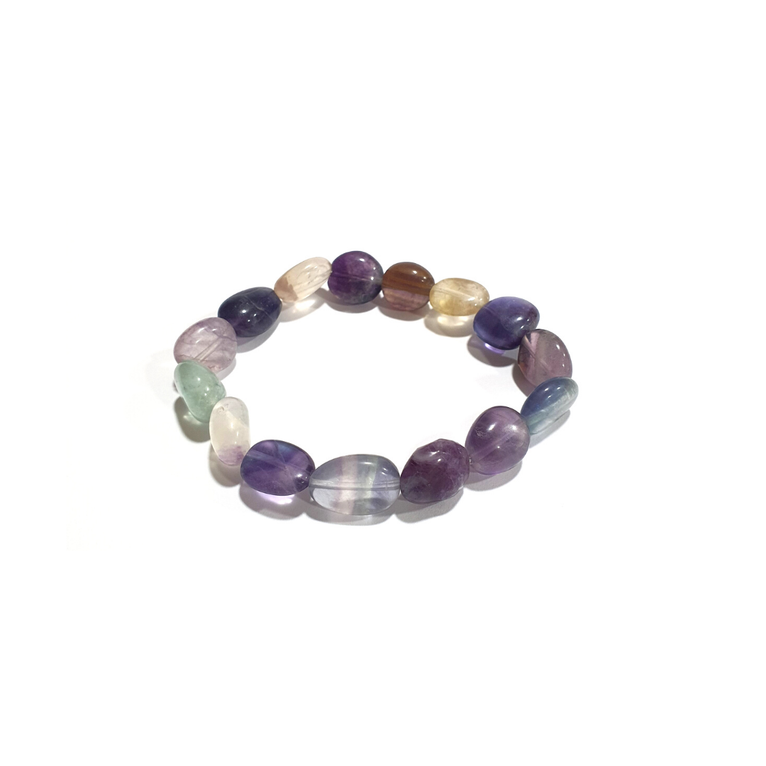 Flourite pebbles Gemstone bracelet