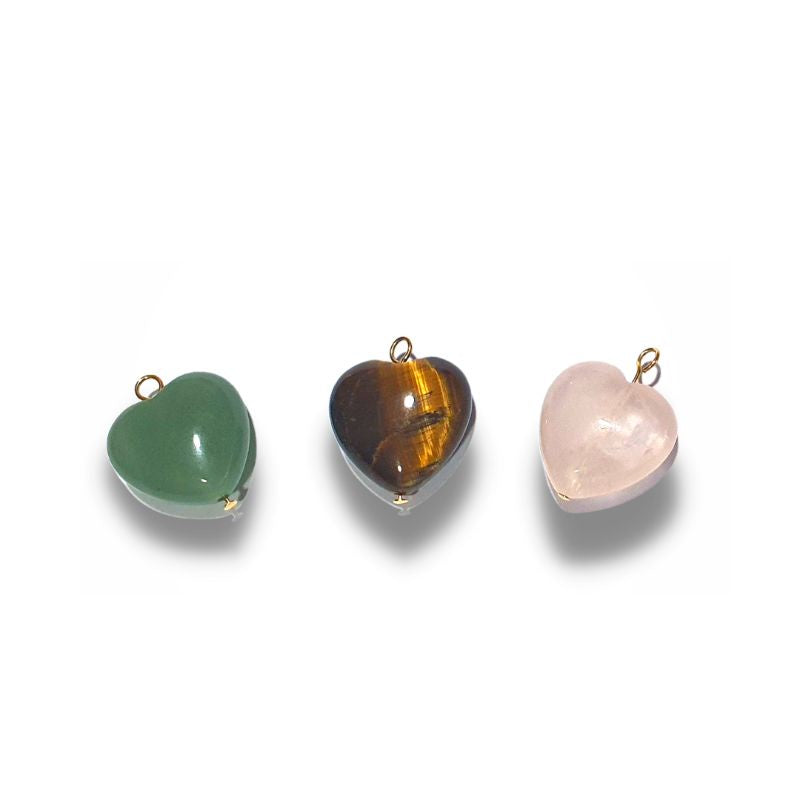 Heart gemstone pendant