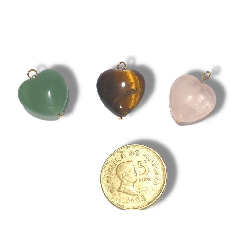 Heart gemstone pendant