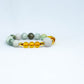 Burmese jade and citrine combo with lotus flower jade gemstone bracelet - Gems & stones ph